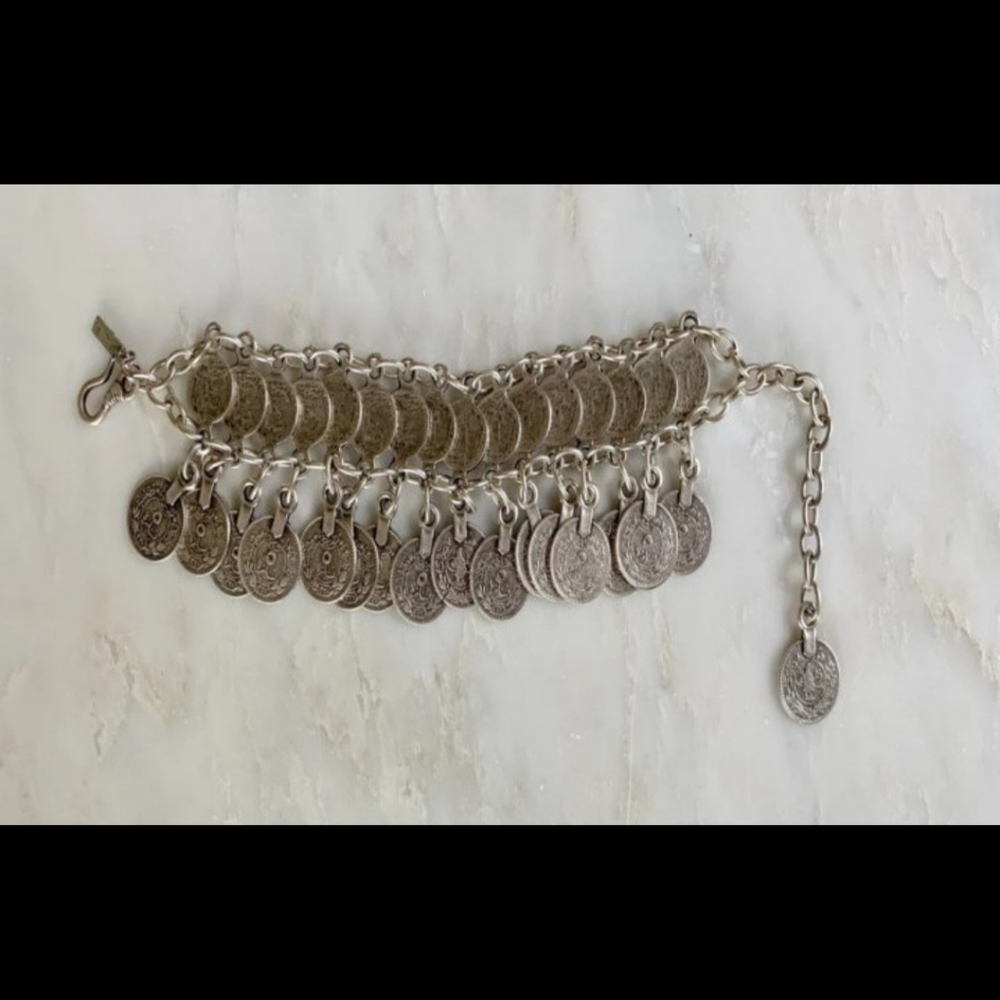 Boho coin bracelet